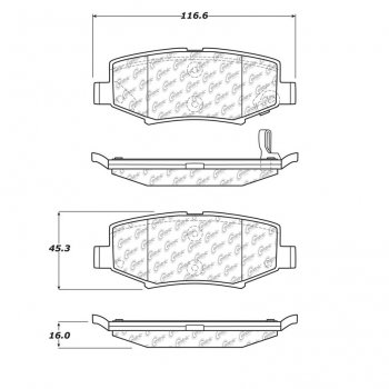 104.12740 Тормозные колодки Posi-Quiet Metallic DODGE, JEEP зад. 