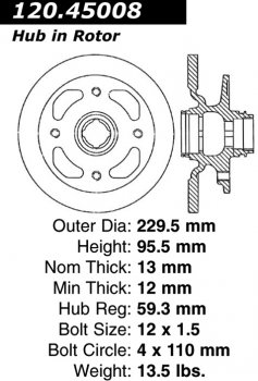 Передний тормозной диск - с перфорацией и насечками MAZDA PDS.45008 