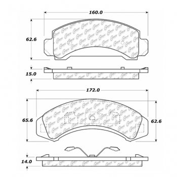 106.03870 Тормозные колодки PosiQuiet Extended Wear FORD ; FORD/AEROSTAR; FORD/BRONCO