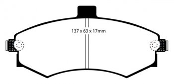 DP21670 EBC Brakes Greenstuff тормозные колодки перед. HYUNDAI Elantra, Matrix выпуска 2001-2010 года