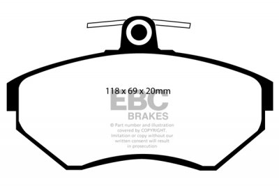 DP1113 EBC Brakes Ultimax2 Тормозные колодки перед  VOLKSWAGEN Passat выпуска 1993-2000 года