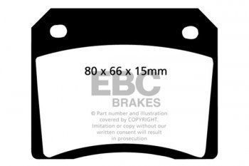 DP101 EBC Brakes Ultimax2 Тормозные колодки перед  AC 3000ME; BOND Equipe; FIAT 1300; PEUGEOT 204, 404; SIMCA 1300, 1500; ZASTAVA 1300, 1500 выпуска 1962 — 1997 года
