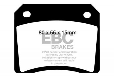 DP101 EBC Brakes Ultimax2 Тормозные колодки перед  AC 3000ME; BOND Equipe; FIAT 1300; PEUGEOT 204, 404; SIMCA 1300, 1500; ZASTAVA 1300, 1500 выпуска 1962 — 1997 года