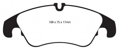 DP32022C EBC Brakes Redstuff Тормозные колодки AUDI A6, A7 выпуска 2010-2018 года