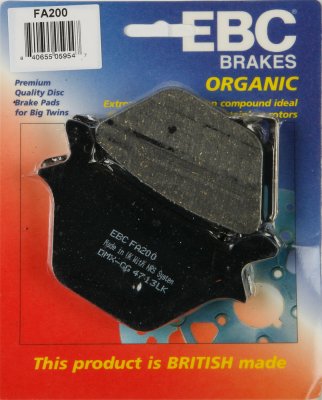 FA200 EBC BRAKES Organic тормозные колодки  HARLEY DAVIDSON Late, 1987-1999 года выпуска