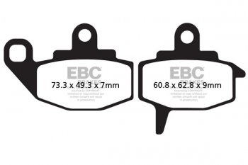 FA130 EBC BRAKES Organic тормозные колодки  KAWASAKI KLR, KX 1987-1989 года выпуска
