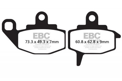 FA130 EBC BRAKES Organic тормозные колодки  KAWASAKI KLR, KX 1987-1989 года выпуска