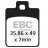 SFA260 EBC BRAKES Organic тормозные колодки  DERBI Sonar; GILERA Fuoco; PIAGGIO 125, 300, Liberty, MP3, MP4, Zip; VESPA ET, LX, LXV, S
