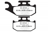 FA317TT EBC BRAKES Organic тормозные колодки  BOMBARDIER DS, Outlander, Quest, Traxter; CAN AM DS, Outlander, Renegade; CANNONDALE Blaze, Cannibal, FX, Moto, Speed, Glamis; JOHN DEERE Buck, Trail; SUZUKI LT-A