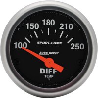 2" датчик температуры дифференциалов, 100-250`F, SSE, SPORT-COMP AUTO METER #3349