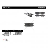 105.17350 Тормозные колодки Posi-Quiet Ceramic KIA перед