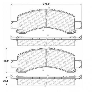 105.09740 Тормозные колодки Posi-Quiet Ceramic CHEVROLET, GMC зад. 