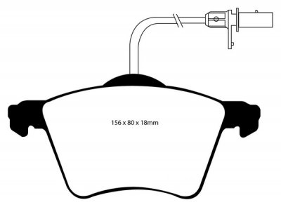 DP61368 EBC Brakes Greenstuff Тормозные колодки VOLKSWAGEN Eurovan VOLKSWAGEN Eurovan 2.8 (300mm) 2001