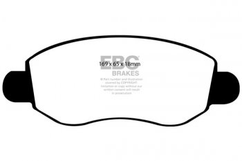 DP1297 EBC Brakes Ultimax2 Тормозные колодки перед  FORD Tourneo, Transit выпуска 2000-2006 года