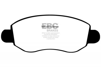 DP1297 EBC Brakes Ultimax2 Тормозные колодки перед  FORD Tourneo, Transit выпуска 2000-2006 года