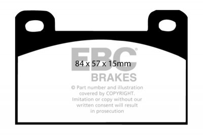 DP288 EBC Brakes Ultimax2 Тормозные колодки перед  SKODA 130 Estelle/Rapid, 135 Estelle/Rapid, 136 Estelle/Rapid; TATRA 613; WARTBURG 1,3, 353 выпуска 1974 — 1999 года