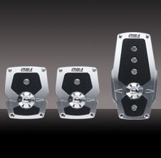 PEDAL KIT 3PC SILVR Anti-slip Surface