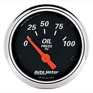 2-1/16" Давление масла, 0-100 PSI, ELEC, DB CHME BZL AUTO METER #1426 Oil Pressure