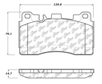 104.15310 Тормозные колодки Posi-Quiet Metallic MERCEDES-BENZ зад. 