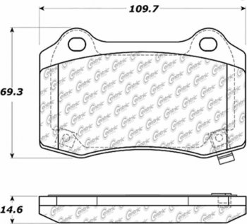 105.10531 Тормозные колодки Posi-Quiet Ceramic HYUNDAI зад. 