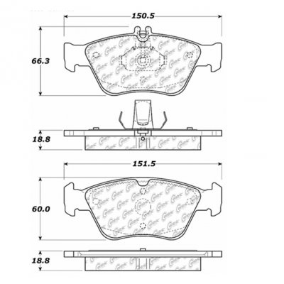 104.07100 Тормозные колодки Posi-Quiet Metallic MERCEDES-BENZ 