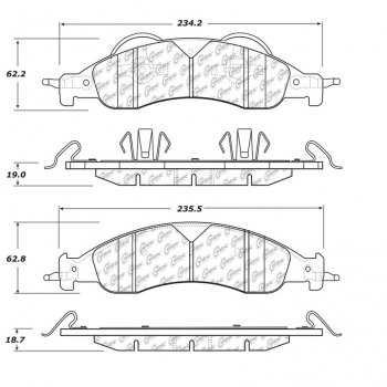 104.12780 Тормозные колодки Posi-Quiet Metallic FORD, LINCOLN ; FORD/EXPEDITION; LINCOLN/NAVIGATOR