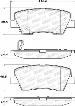 308.12841  StopTech Street Тормозные колодки Hyundai Задние