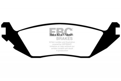 DP1639 EBC Brakes Ultimax2 тормозные колодки DODGE Durango выпуска 2002 — 2019 года