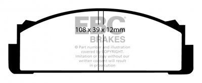 DP2112 EBC Brakes Greenstuff тормозные колодки передние AUTOBIANCHI; CG; FIAT; MATRA; MAZDA; SIATA; SIMCA; SUBARU; ZASTAVA/YUGO для машин выпуска 1966-1985 года