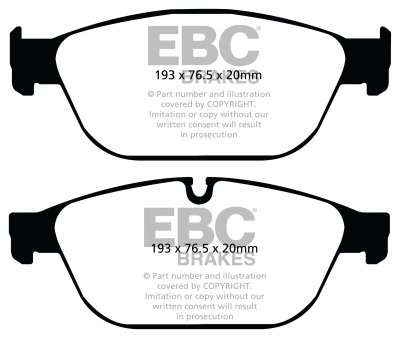 DP32087C EBC Brakes Redstuff Тормозные колодки AUDI A8 выпуска 2010-2017 года