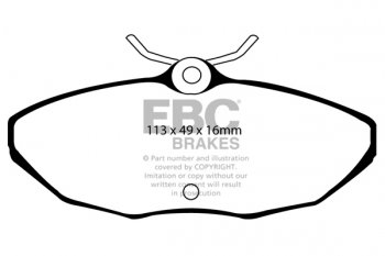 DP1221/2  EBC Brakes Ultimax2 Тормозные колодки зад. JAGUAR S-Type выпуска 2002 — 2006 года