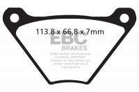 FA024/2 EBC BRAKES Organic тормозные колодки  HARLEY DAVIDSON (Banana Caliper), FX, FXE, Twin fronts,