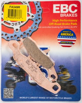FA349R EBC BRAKES Organic тормозные колодки  KAWASAKI KFX, KSV, KVF; SUZUKI LT-V 2002-2012 года выпуска