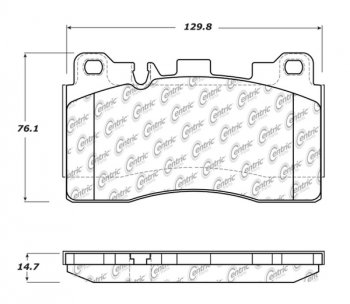 104.15311 Тормозные колодки Posi-Quiet Metallic MERCEDES-BENZ зад. 