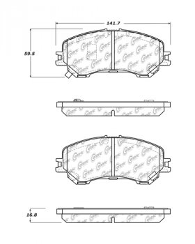 105.17370 Тормозные колодки Posi-Quiet Ceramic INFINITI, NISSAN перед 