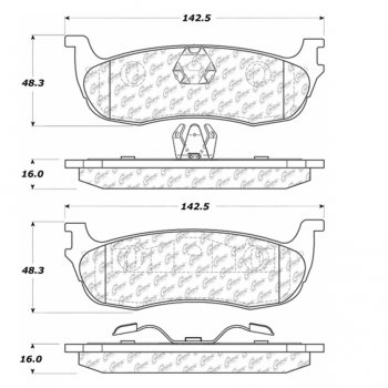 104.07110 Тормозные колодки Posi-Quiet Metallic FORD ; FORD/EXPEDITION; FORD/F100
