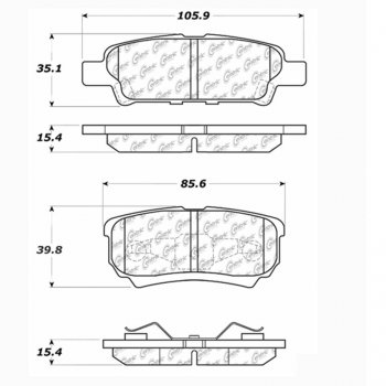 106.10370 Тормозные колодки PosiQuiet Extended Wear CHRYSLER, DODGE, JEEP, MITSUBISHI ; CHRYSLER/SEBRING; DODGE/AVENGER; DODGE/CALIBER; JEEP/COMPASS; JEEP/PATRIOT; MITSUBISHI/LANCER; MITSUBISHI/OUTLANDER