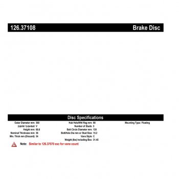 126.37108 Тормозные диски Premium PORSCHE перед левый 