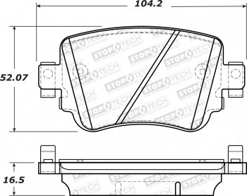 308.17790  StopTech Street Тормозные колодки Audi, Seat, Volkswagen Задние