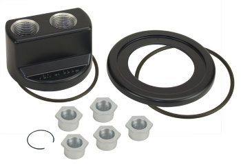 35747 DERALE Комплект переноса фильтра масла Premium тип J Spin-On Adapter Kit with Universal Thread Size Kit Provides external oil lines for remote filter mounts and oil coolers