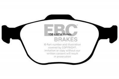 DP1444 EBC Brakes Ultimax2 Тормозные колодки перед  FORD Tourneo, Transit выпуска 2002-2013 года