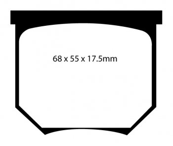 DP2034 EBC Brakes Greenstuff тормозные колодки зад LOTUS Elite выпуска 1958-1960 года