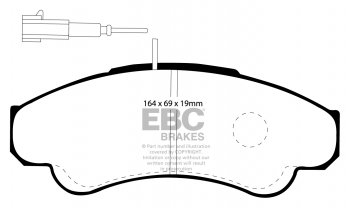 DPC1379 EBC Heavy Duty Carbon колодки перед CITROEN, FIAT, PEUGEOT 