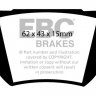 DP145 EBC Brakes Ultimax2 Тормозные колодки перед  AUSTIN HEALEY Sprite; BERKELEY Bandit; DIVA GT B-Type; INNOCENTI 950 Sport; TURNER 950 Sports, Mark