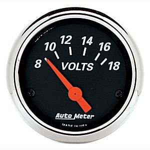 2-1/16" Вольтметр, 8-18V ELEC, DB CHME BZL AUTO METER #1483 Voltmeter