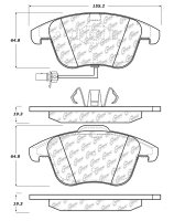 104.15350 Тормозные колодки Posi-Quiet Metallic AUDI перед