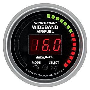 2-1/16" широколосный альфометр (лямда), W/ SENSOR, FSE, SPORT-COMP AUTO METER #3378 Wideband Air/Fuel RatioWideband A/F Kit