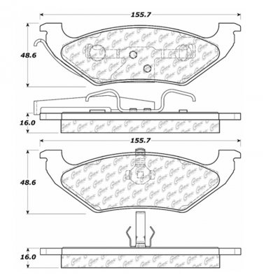 104.07150 Тормозные колодки Posi-Quiet Metallic CHRYSLER, DODGE, PLYMOUTH ; CHRYSLER/TOWN; DODGE/CARAVAN; DODGE/GRAND; PLYMOUTH/GRANDVOYAGER; PLYMOUTH/VOYAGER