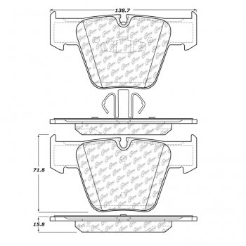 104.12890 Тормозные колодки Posi-Quiet Metallic MERCEDES-BENZ 
