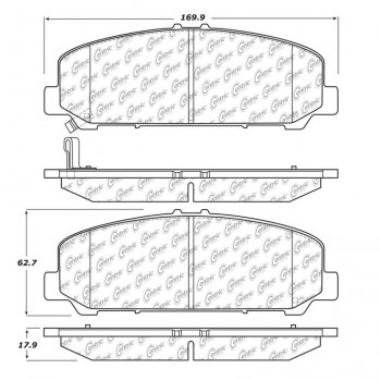 105.12860 Тормозные колодки Posi-Quiet Ceramic INFINITI, NISSAN ; INFINITI/QX4; INFINITI/QX56; NISSAN/ARMADA; NISSAN/TITAN